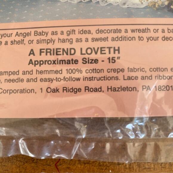 VTG 1992 Gallery of Stitches by Bucilla Angel Babies 33220 A friend Loveth Kit - Picture 3 of 4